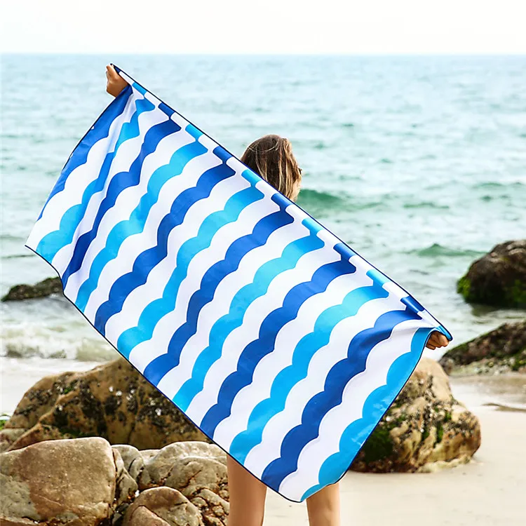 Custom Printed Suede Towel Quick Dry Microfiber Beach Sport Travel Gym ...