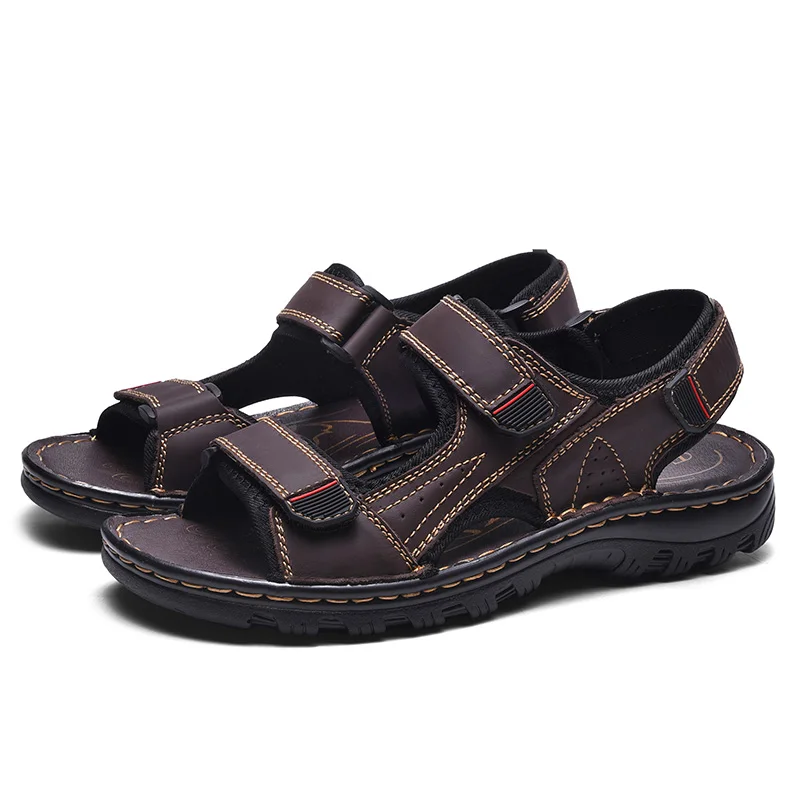 

2021 New Design High Quality Summer Flat Pu Mans Sandal Shoes
