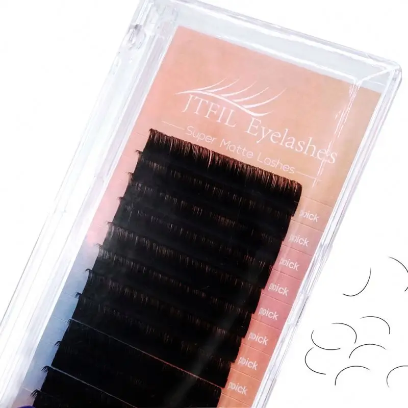 

JTFIL Eyelashes Extension Wholesale 6-25mm Mix Length Eyelash With Customized Packaging Box For Salon
