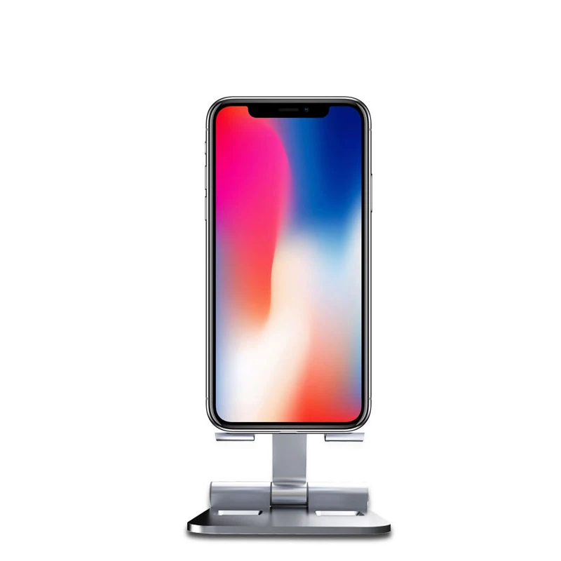 

Aluminum Alloy Cell Phone Desk Stand Phone Holder Portable Desktop Mount Phone Stand for Mobile Tablet