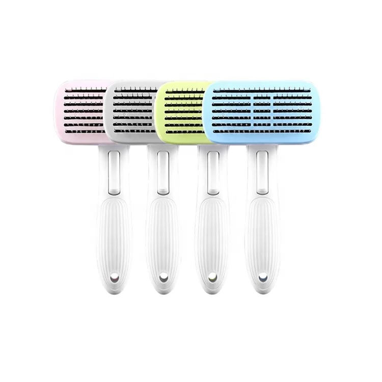 

Sohpety Self Pet Dog Shedding Pin Hair Remover Slicker Flea Massage Brush Comb For Dogs Cats Grooming Brush Pet Cleaning, Blue/pink/green/grey/customized