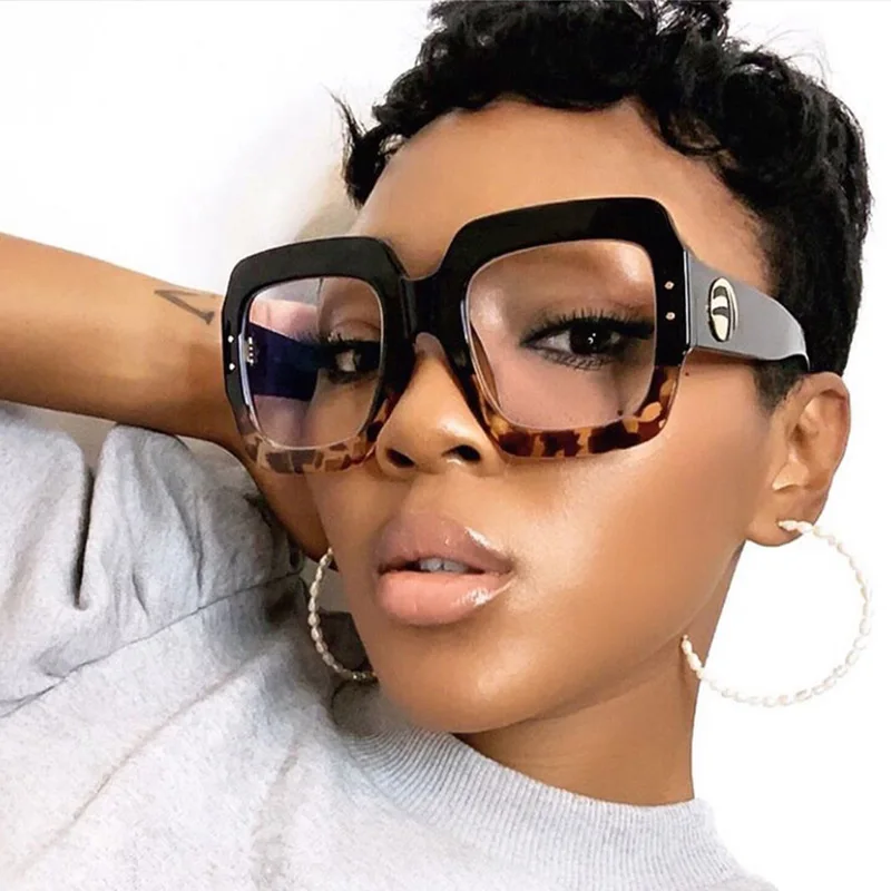 

Luxury Vintage Oversize Square Anti-Blue Glasses Trendy Square Blocking Optical Eyeglasses Frame