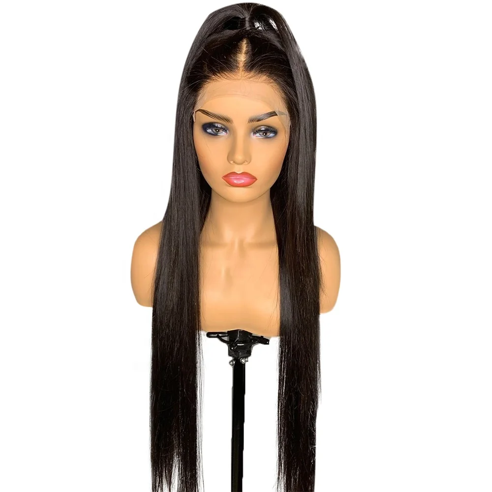 

Ready to ships 13X6 deeper parting hd lace wig transparent hd lace virgin brazilian hair wigs for black women, Natural color