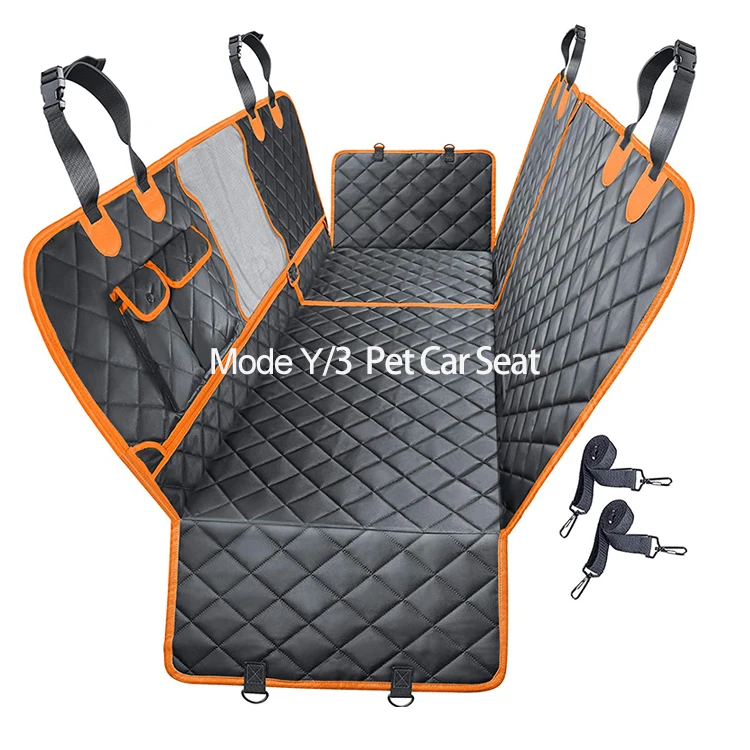 

Whole sale high quality 4 in 1 600D oxford waterproof dog car seat cover car hammock with Mesh window universal Fit