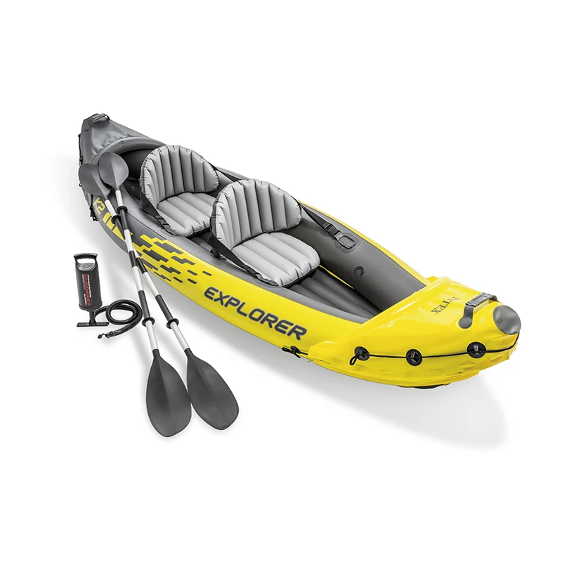 

INTEX 68307 K2 Inflatable boat Professional Series Inflatable Fishing Kayak Outdoor Inflatable Boat with Paddles and Pump