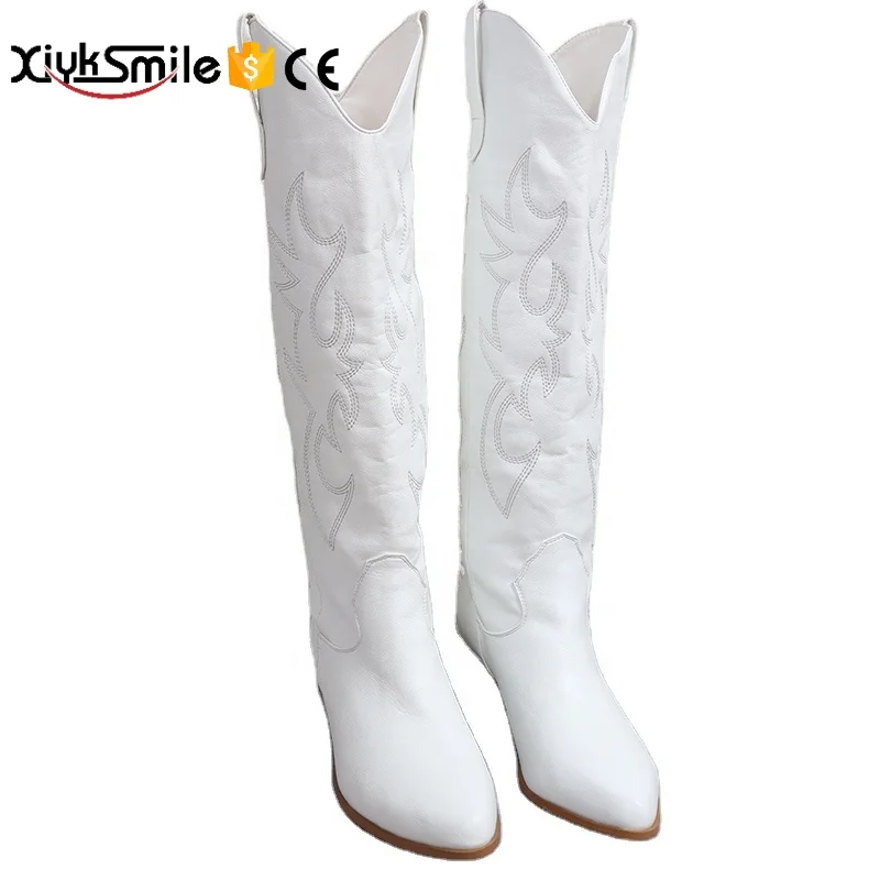 

Hot sale white over-the-knee boots Y2K hipster must-have white mid-boots women's boots