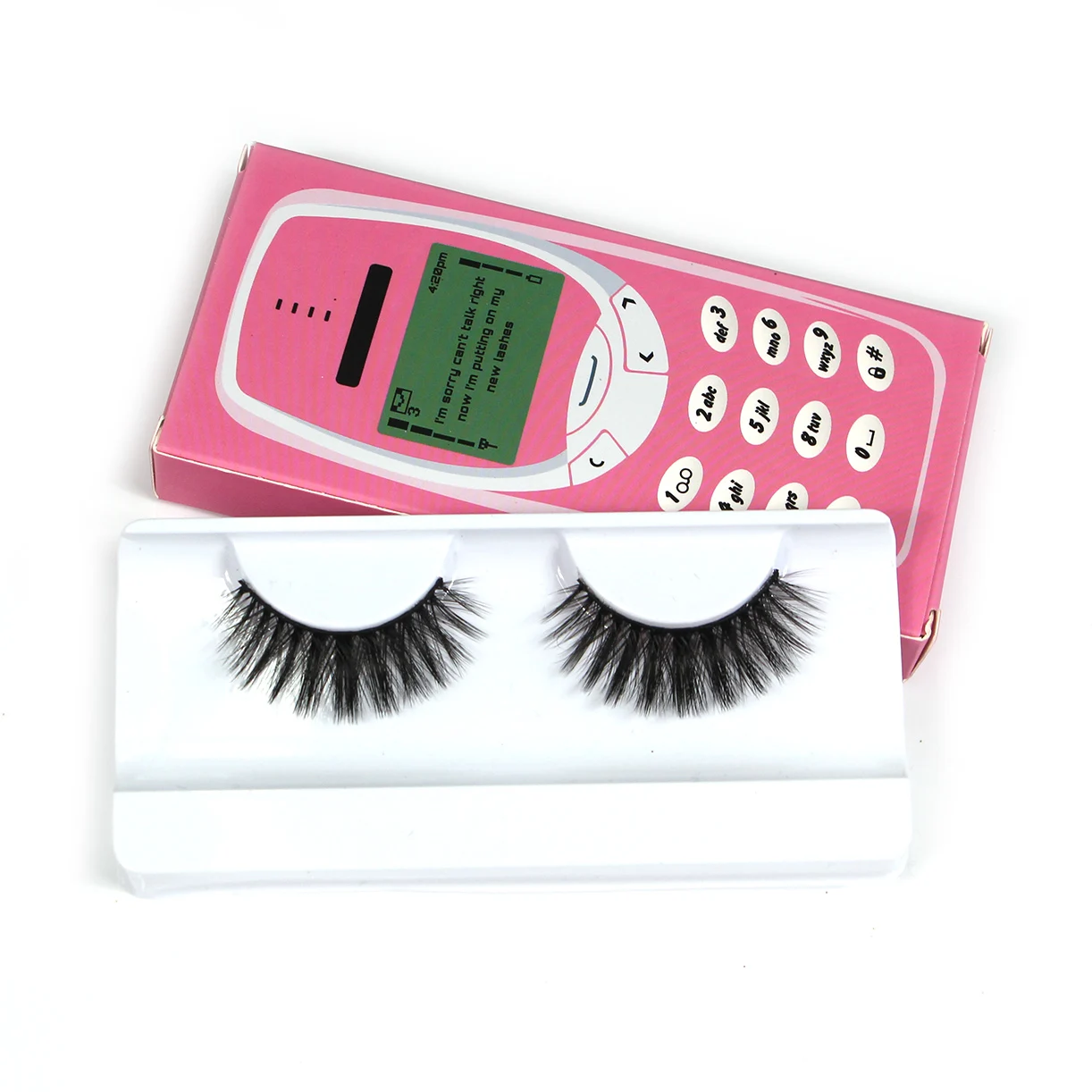 

Phone Eyelash Box Pink Cell Phone Lash Case Boxs, Black