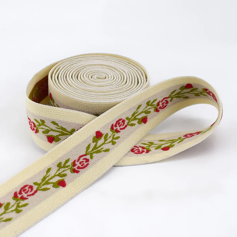 

Deepeel EB031 3CM Sewing Garment Accessories Jacquard Ethnic Style Nylon Embroidery Elastic Band