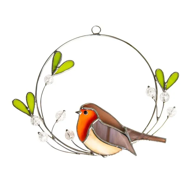 

Mini Stained Bird Glass Window Hanging Acrylic Wall Hanging Bird Decor Room Accessories Decor Mother's Day Gift, Multi color
