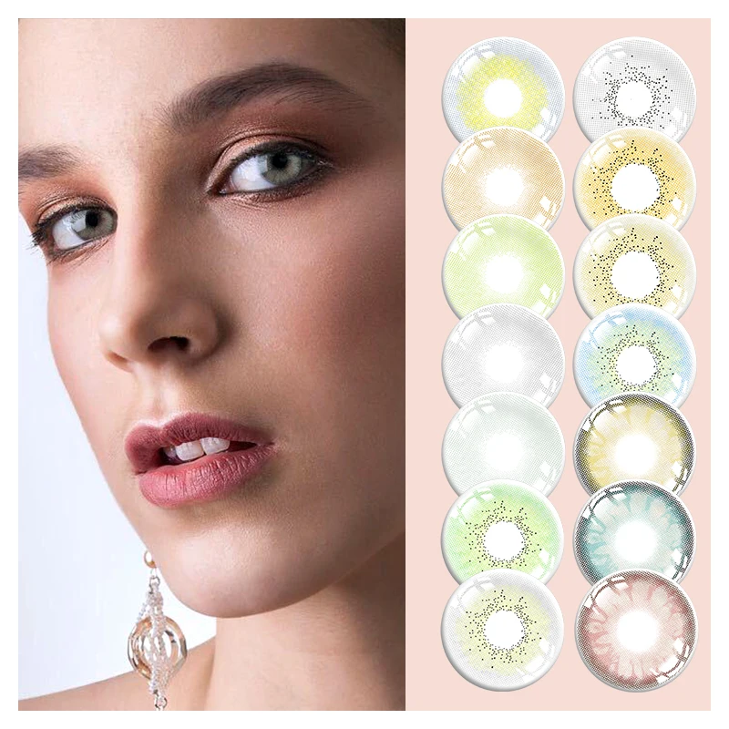 

On sale cheap colored contacts lenses yearly contact lens 3 tone color contact lenses wholesale lente de contato