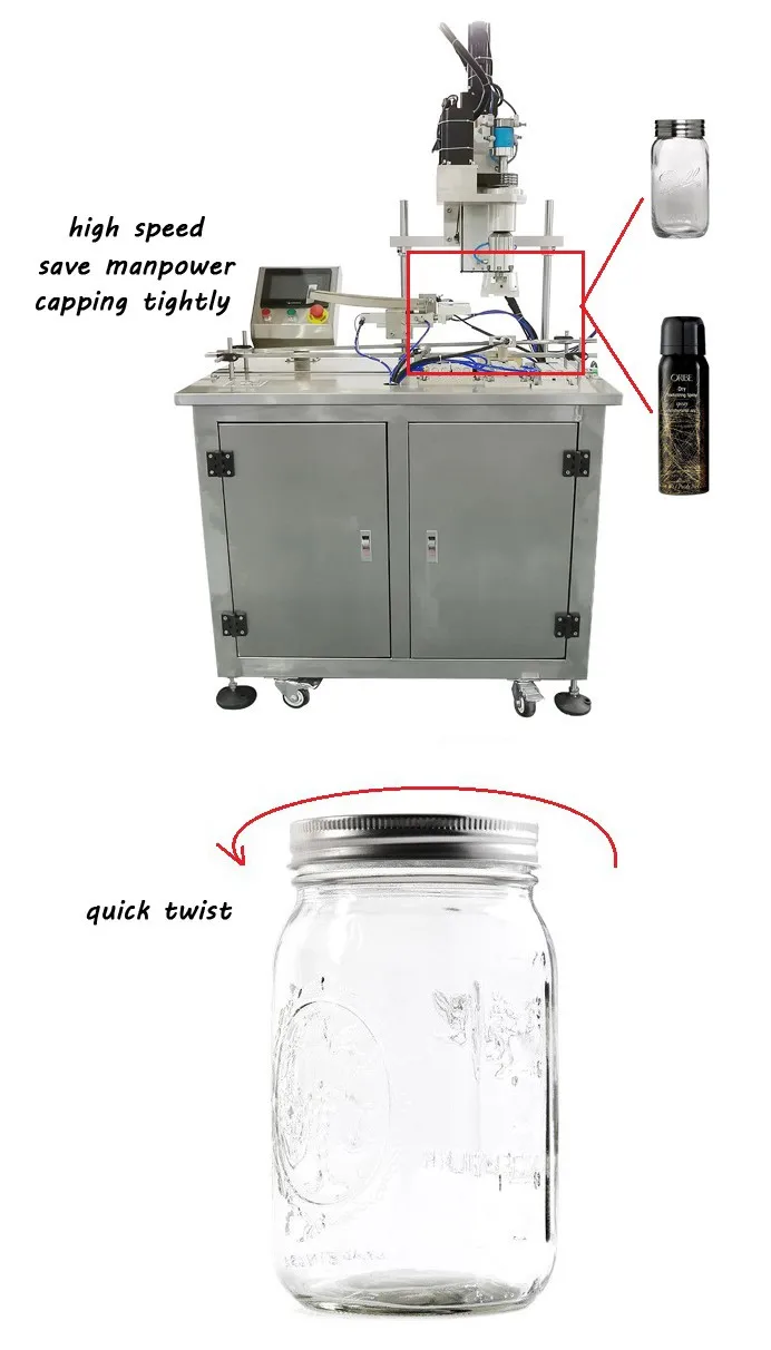 capping machine for plastic jar