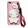 Cartoon Mirror Sheath Flash Powder Soft Shell Creative Love Belt Silica Gel Mobile Shell Applicable to the iPhone 6plus/7plus/8x