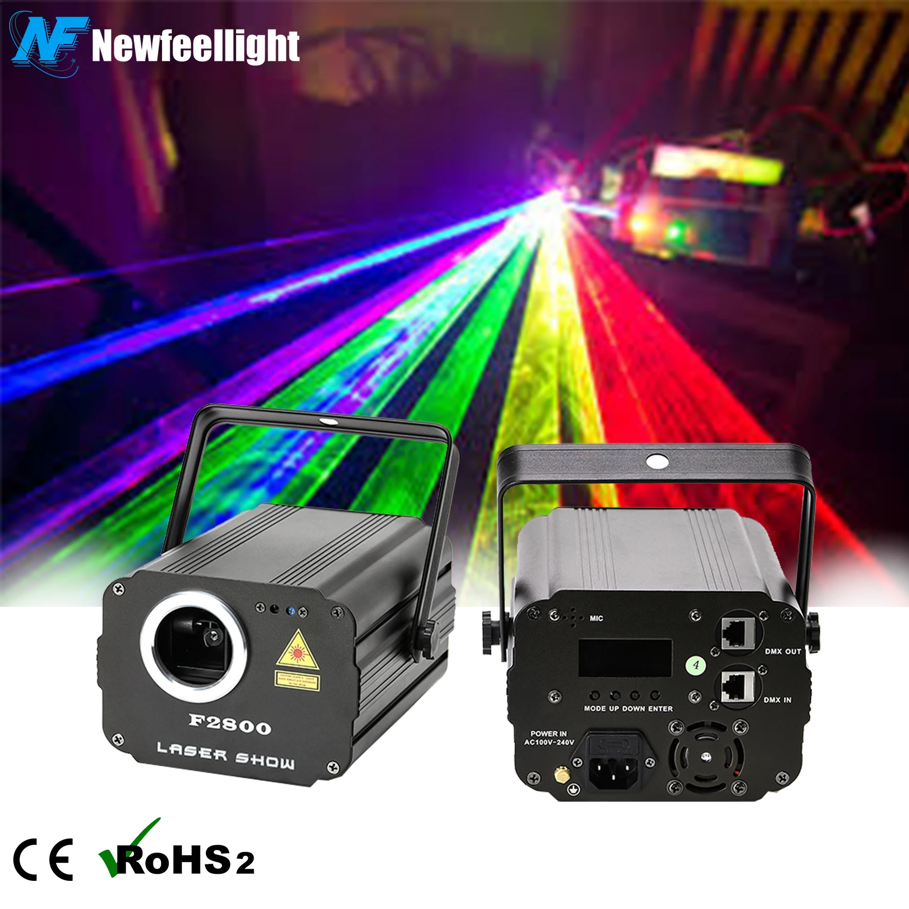 

Lazer Lighting Disco Laser Light Show Disco 780mw Dmx Dj Animation 3d Laser Lights Imported Semiconductor Solid-state Laser RGB