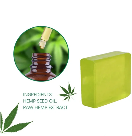 

Cleansing whitening and moisturizing Hemp soap CBD soap for men, Green