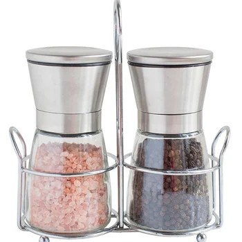 Free Samples Empty Glass Salt Pepper Grinder With Lid - Buy Salt ...