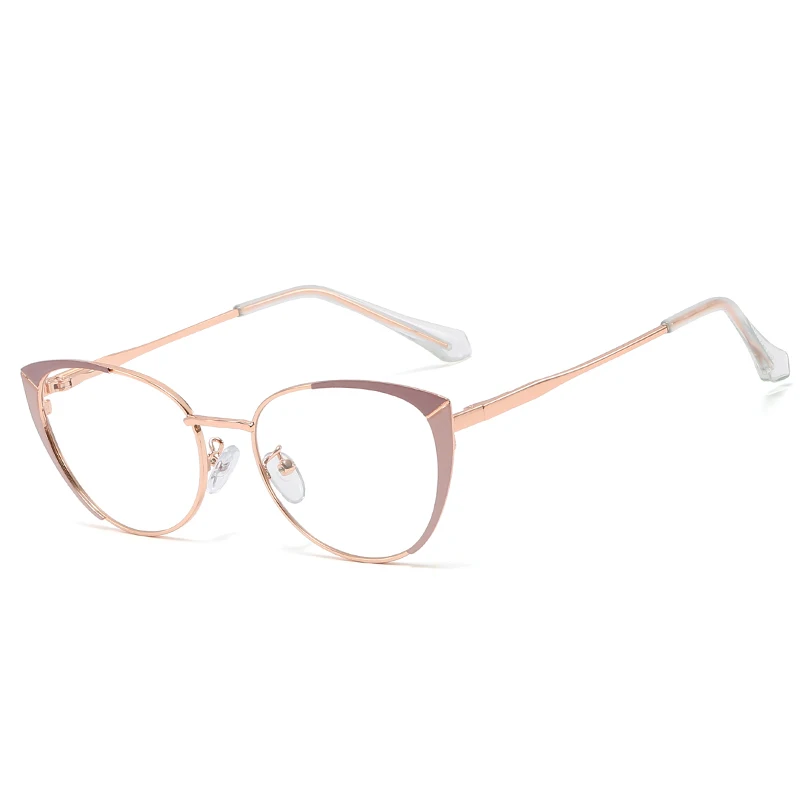 

SHINELOT 95608 light Blocking Optical Frame High Quality Female Speticles Fashion Metal Glasses for Women Eyewear Manufacturer