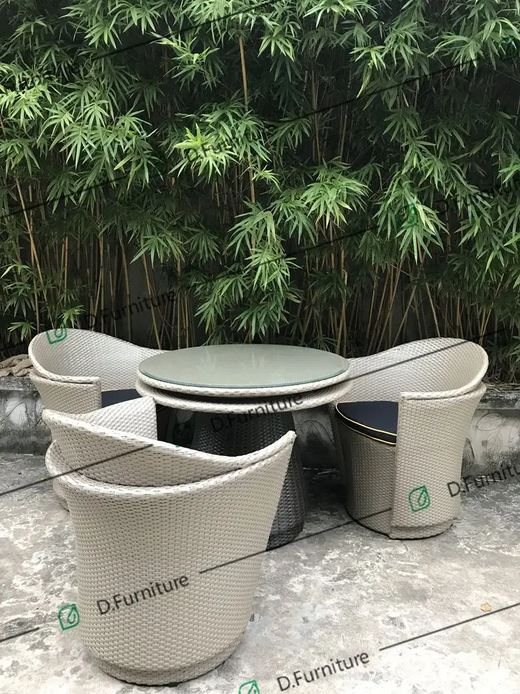 Customized Outdoor Garden Furniture Rattan Chair Set