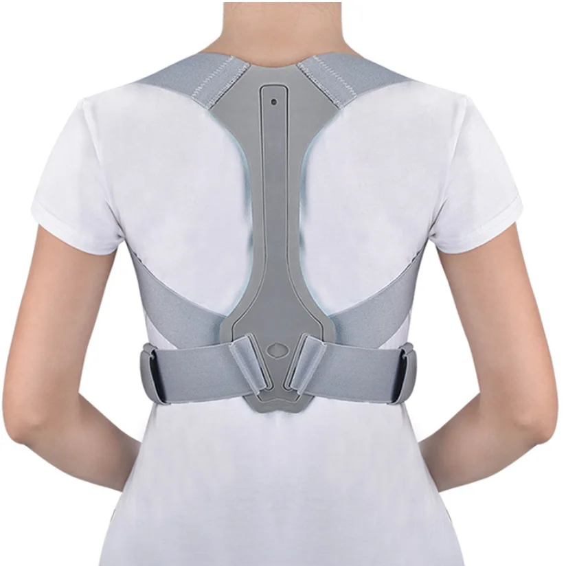 

Wholesale Upper Back Support Correction Band Clavicle Support Back Straightener Shoulder Brace Posture Corrector For Men Women, Gray