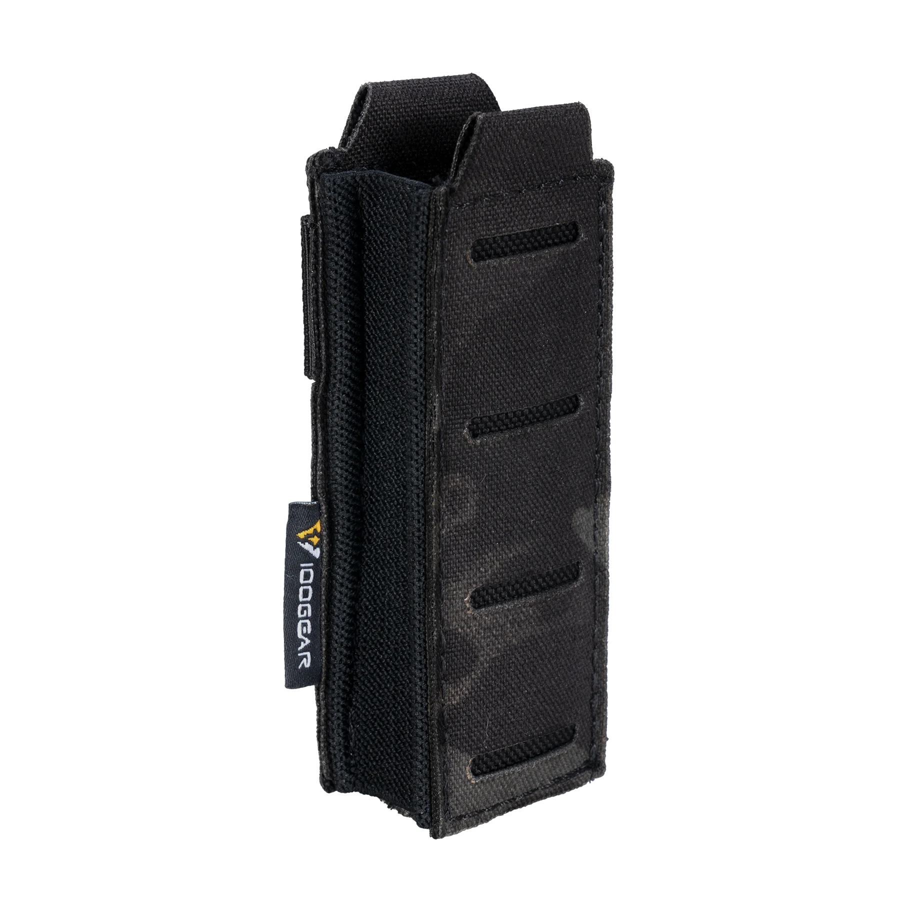 

IDOGEAR Laser Cut Tactical Single Magazine Pouch Camo Molle Tactical Mag Pouch for 9mm Mags