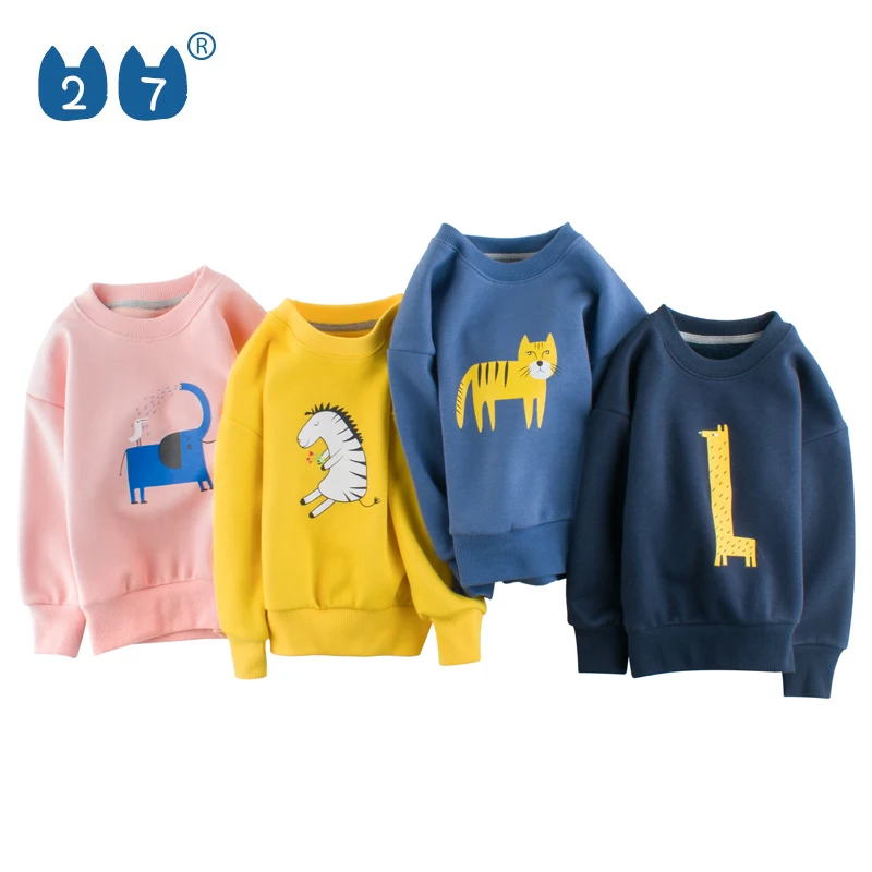 
Kids Clothing Autumn Winter Warmth Soft Sports Casual Cute Long Sleeve Fleece Sweatshirt 