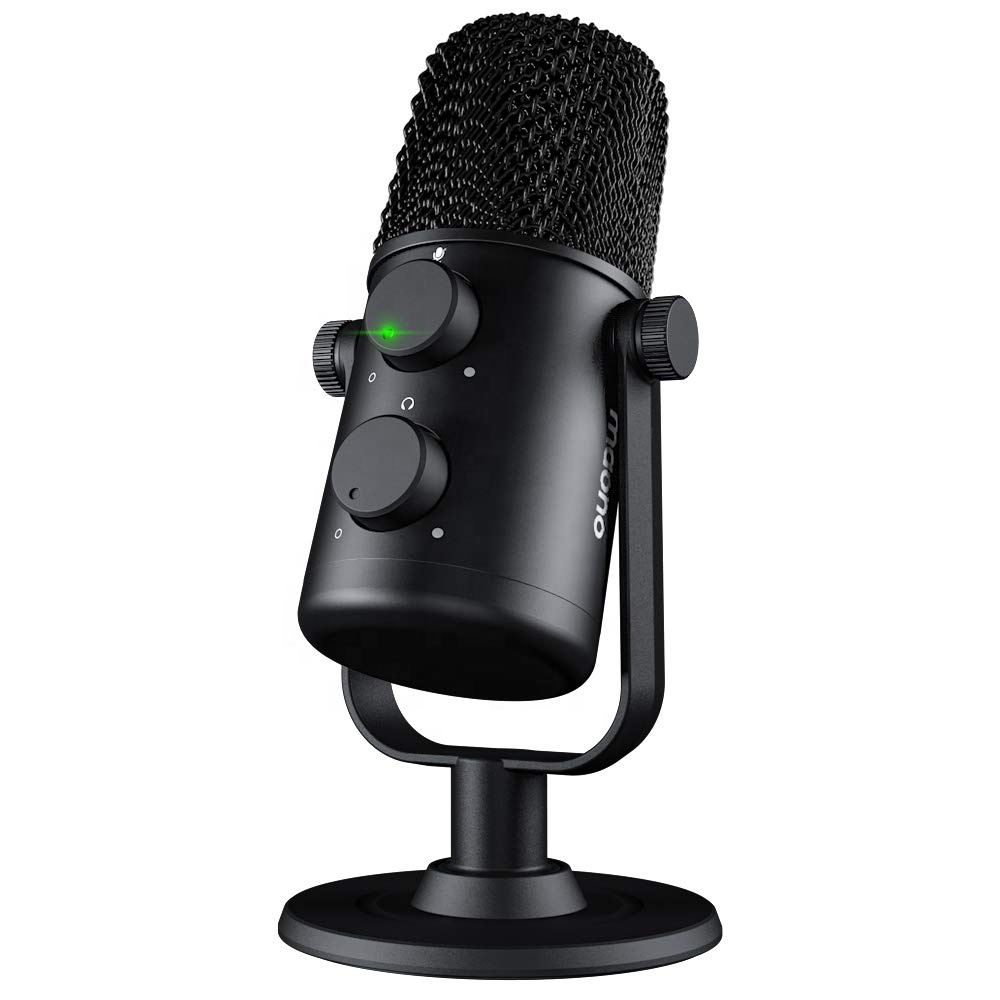 

Maono condenser microphone for laptop type c computer microphone, Black