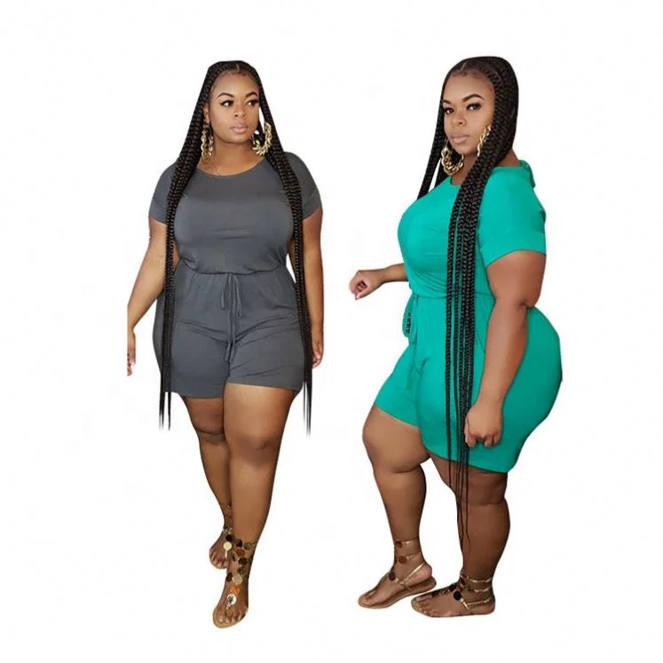 

Brand New Women's Two Piece Plus Size Women Short Sets, Gray/ blue/green