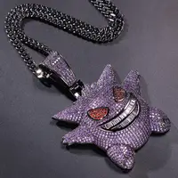 

Big Size Full Iced Out Pokemon Gengar Pendant HipHop Fashion Pendant For Men