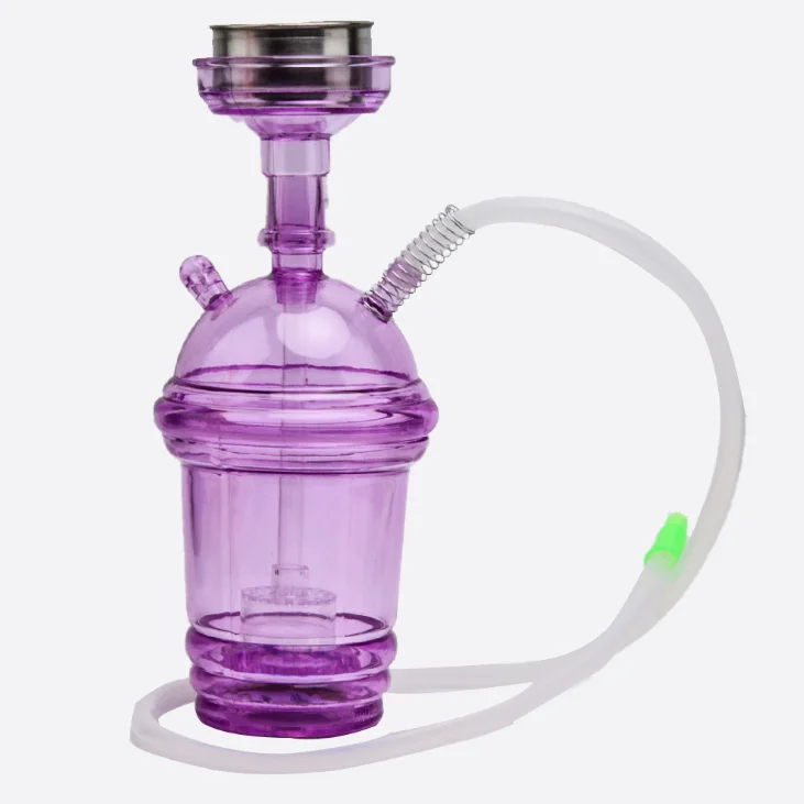 

Wholesale customized color smoke hookah Gift hookah set Portable hookah cup with LED light, Blue