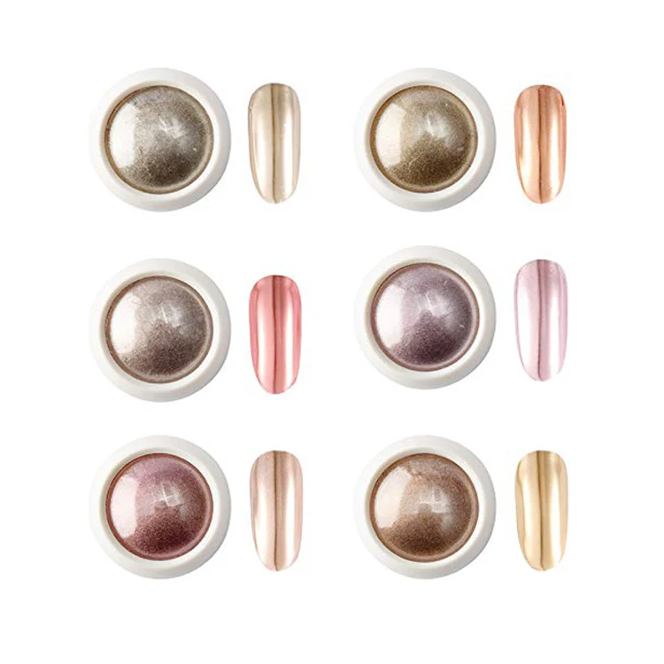 

6 Box Rose Gold Chrome Pure Powder Magic Mirror Effect for Nail Art Decoration/Hot Selling Art Chrome Nail Powder