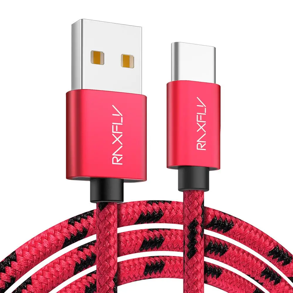 

Free Shipping 1 Sample OK RAXFLY High Quality 1.2M Nylon Braided USB Cable Data Transfer Charging Cable