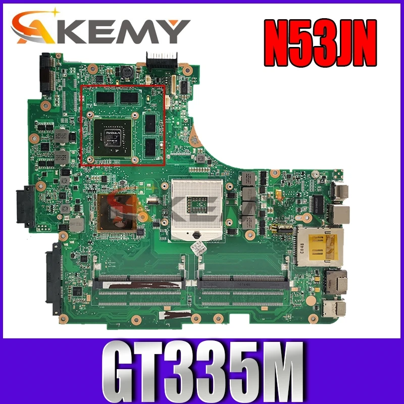 

Akemy N53JN Laptop motherboard for ASUS N53JN N53JG N53JF N53JL original mainboard 100%Test GT335M