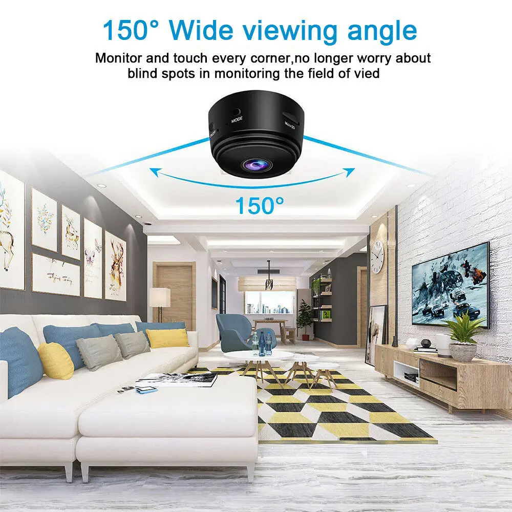 
A9 HD 1080Psecurity camerahome security ip camera Small WiFi Hidden Mini Video Camcorder spy Camera Night Vision Remote View 