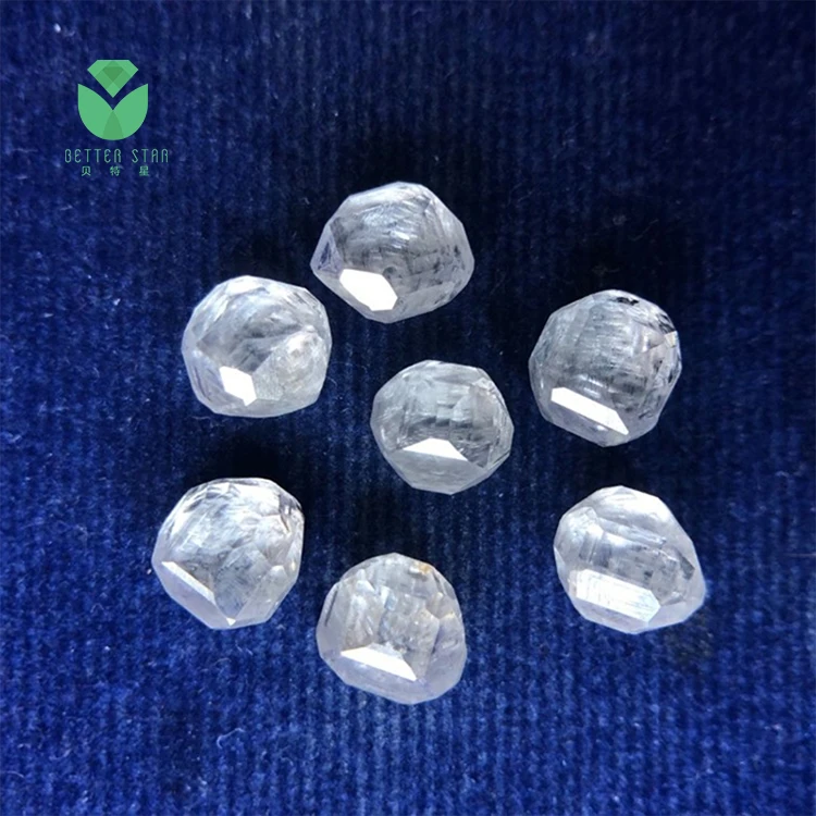 White HPHT CVD Synthetic Lab Grown Rough Uncut Diamond For Sale