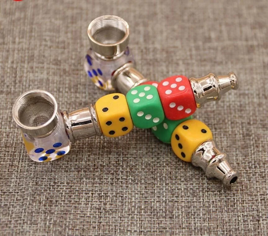 

Creative Dice Metal Pipe With Mesh Portable Filter Small Pipe Dry Herb Tobacco Pipe Hot, Picture