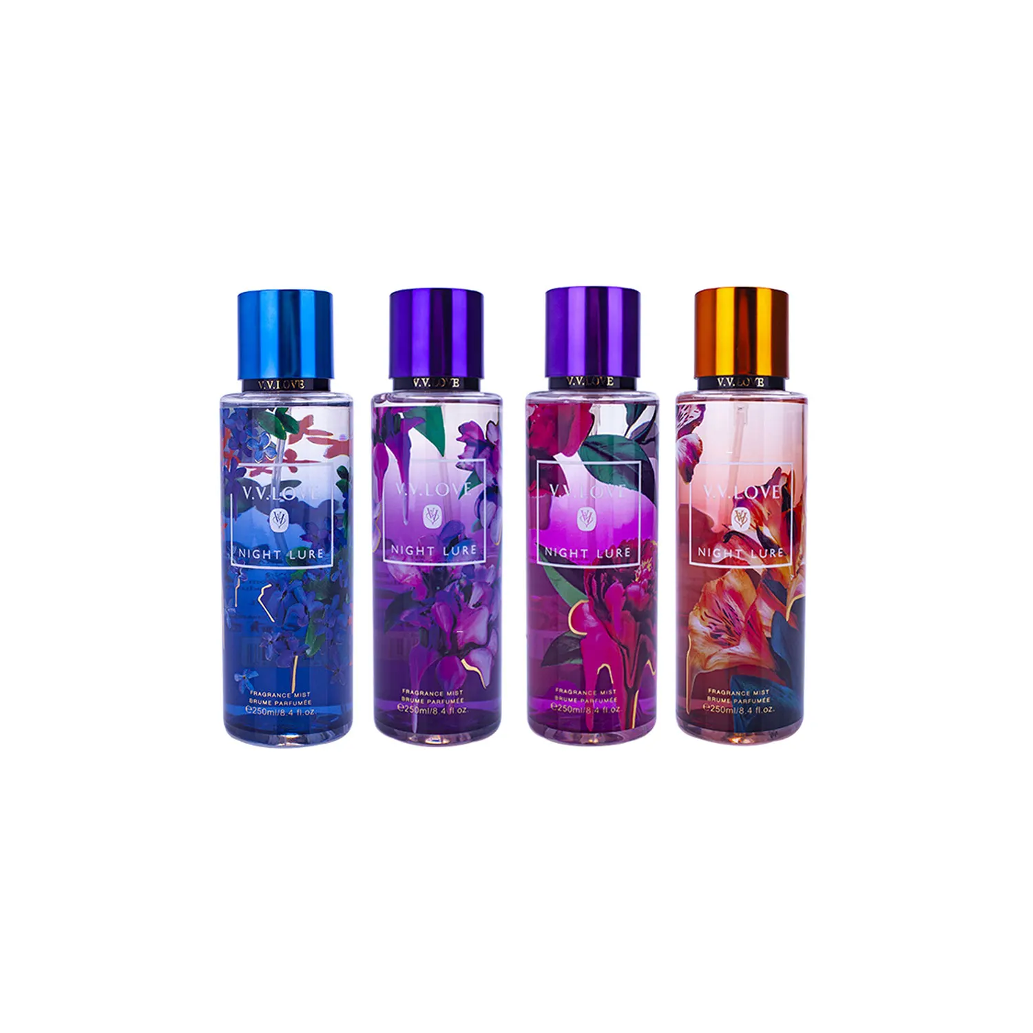 

250ml 4 Color High Quality Perfume Fragrance Women Fragrance Bodymist Private Label Body Mist