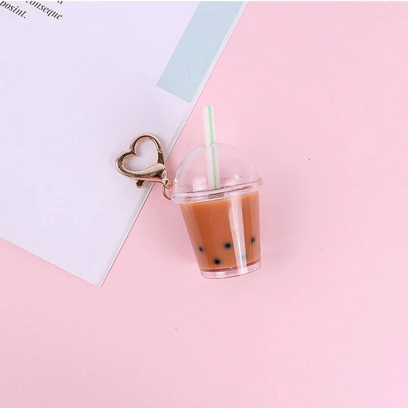 Cute Keychain Pearl Milk Tea Drink Bottle Keyring Bag Pendant Couples Girl G JH Cute Keychain Pearl Milk Tea Drink Bottle Keyring Bag Pendant Couples Girl G JH