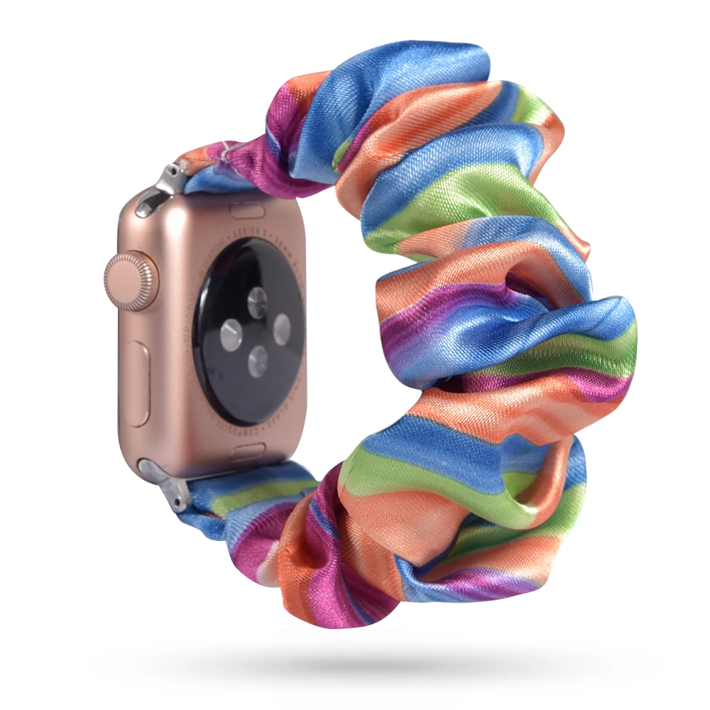 

Compatible for Apple Watch Band Fadeless Rainbow Replacement Bands for women, 15colors