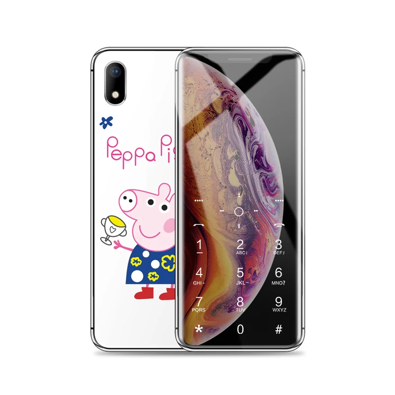 

Factory price slim smartphone A88 ring net cartoon net red mobile phone BT companion 2.4 inch HD touch screen camera MP3