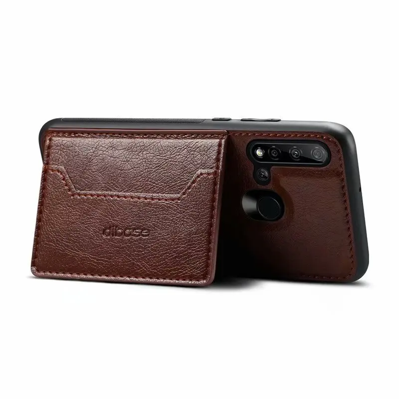 

Leather Wallet Credit Card Holder Slim Back case For HUAWEI p20 lite NOVA 5I/Honor 20/honor 20 pro, As pictures