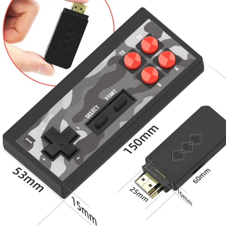 

Wireless double controller game console with 1700 games for Y2S HD PLUS mini HD MI video game machine, Picture