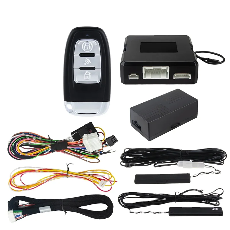 

Universal PKE Passive Keyless Entry Remote Engine Start Compatible With OEM Push Button Start Car Alarm System
