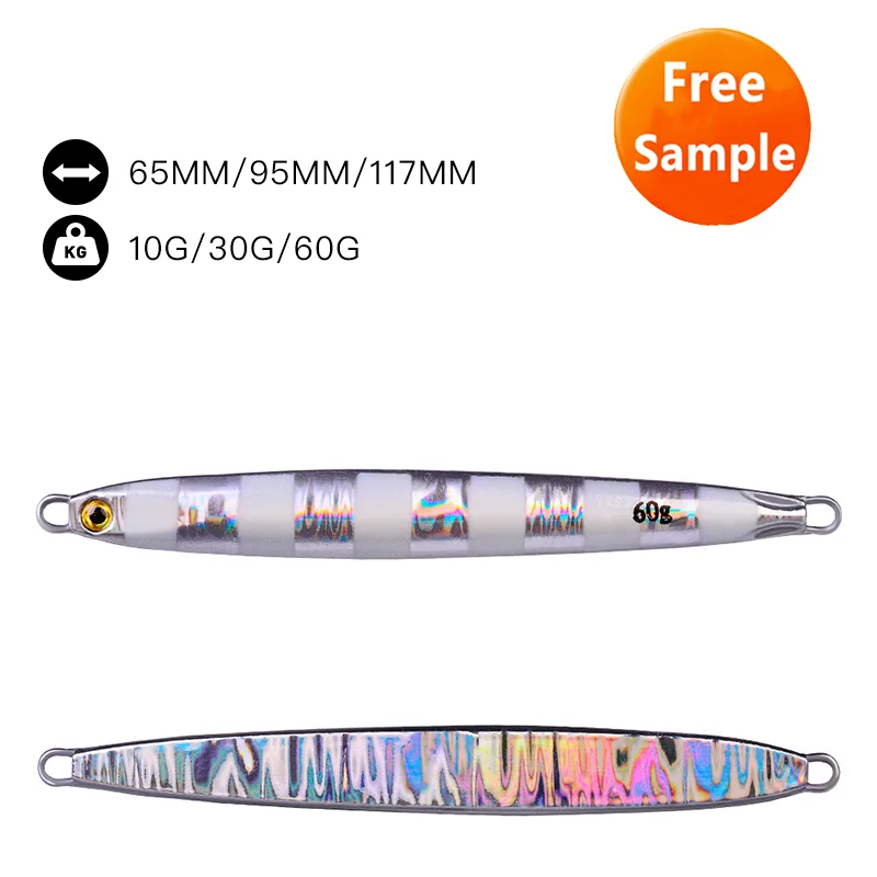 

2021 Amazon Hot Sales Luminous Sequins Metal Jigging Metal Fishing Lure Spoon, 10 colors