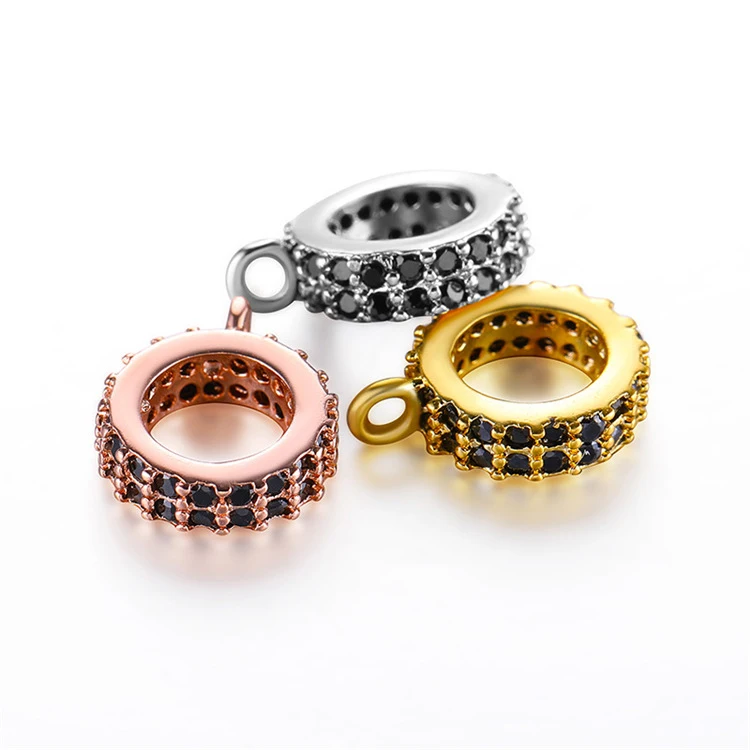 

Hot Selling Column Bail Beads Hanger Connector Links for Pendant European Jewelry Making Copper Hanger Links Bail Tube Beads