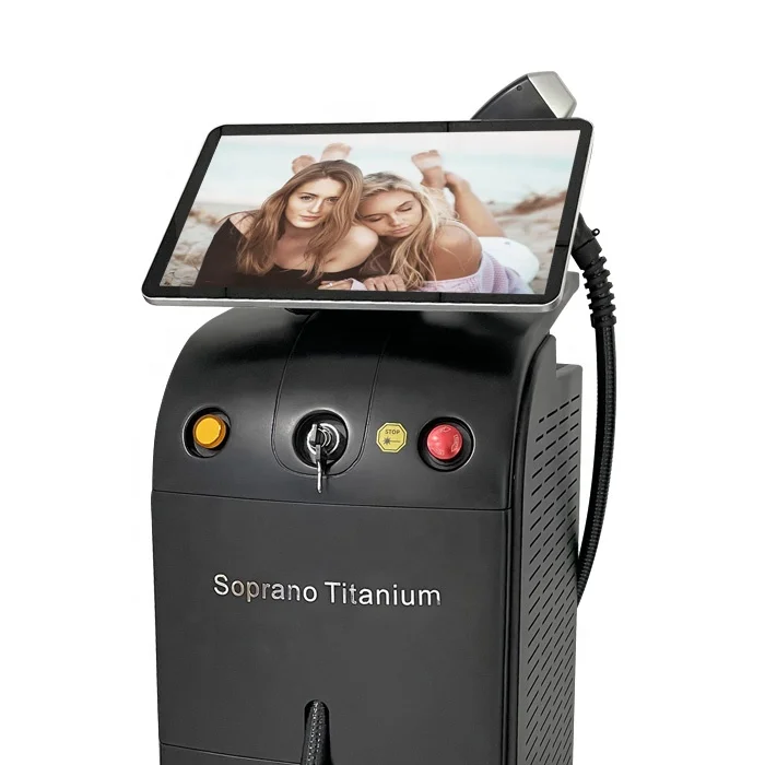 

2021 Professional laser hair removal alma soprano ice platinum diode laser hair removal machine for sale, Black