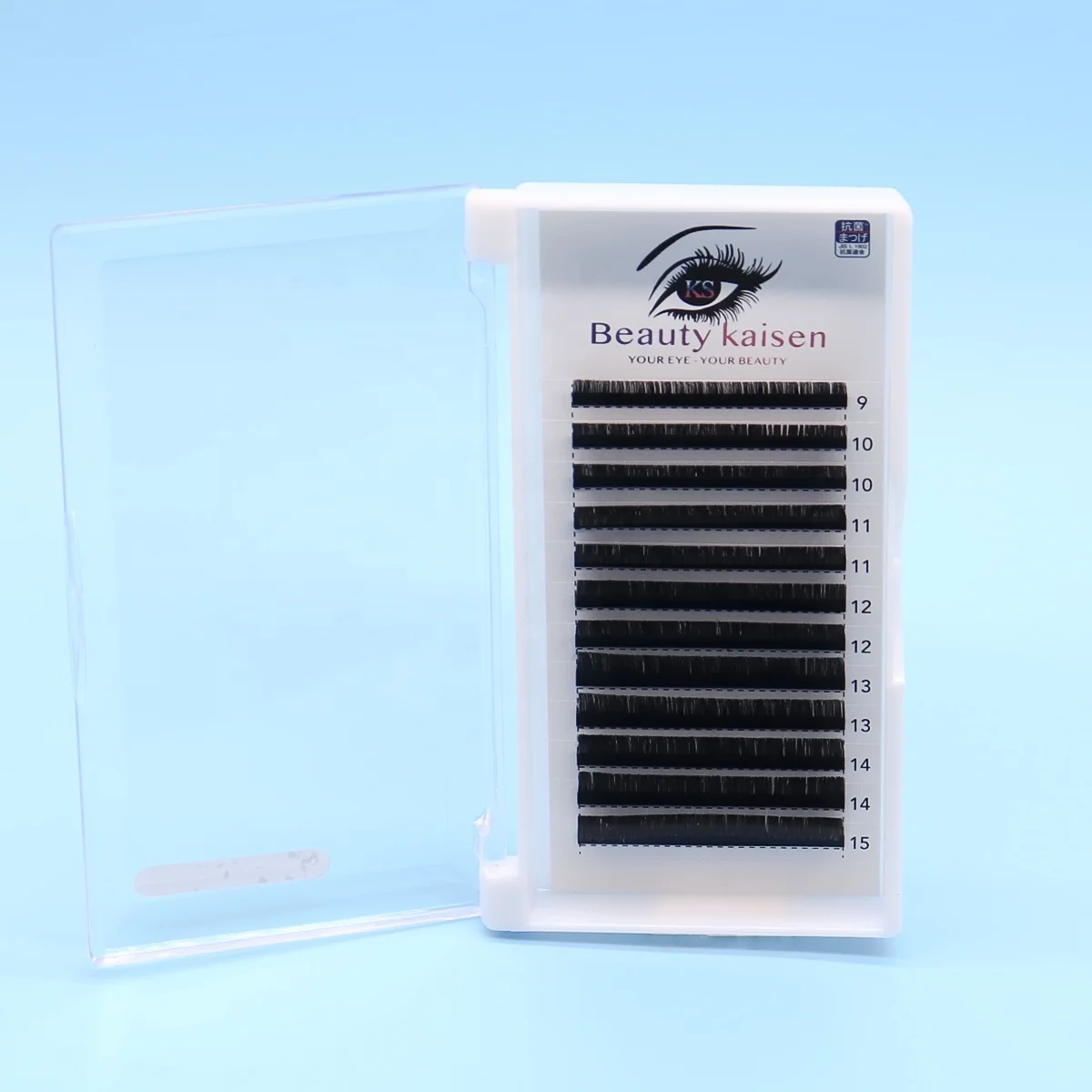 

wholesale high quality supplies private label d and c curl volume eyelash extension, Natural black