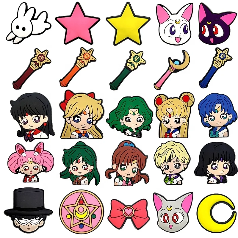 

OEM Custom Cute anime Cartoon Shoe charm croc charms clog PVC shoe charms For Croc