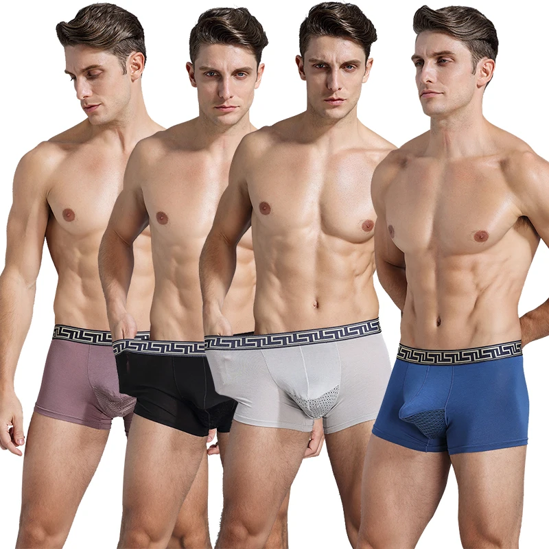 

Wholesale Panties sexy men panty briefs with logo Boxer Breathable 95%Modal mens sexy underwear plus size Boxers men's underwear, Customized color