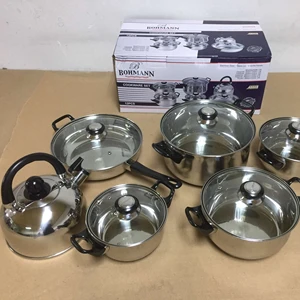 Image of Best Selling Home & Garden Stainless Steel Cookware Sets For Induction Cooker