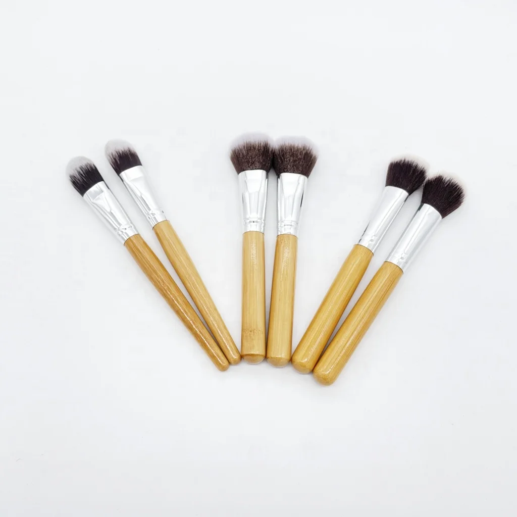 

Professional Bamboo Handle makeup brushes private lable Foundation Blending Blush Concealer Eye Face Liquid Powder, Customized color