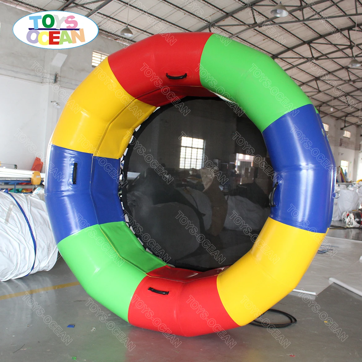 

Newly designed inflatable yoga fitness trampoline inflatable Fitness Wheel